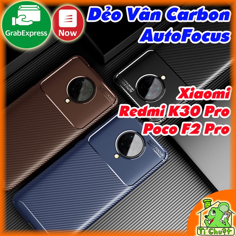 [Loại Tốt] Ốp Lưng Xiaomi Redmi K30 Pro/ Poco F2 Pro AutoFocus Vân 3D Carbon Chống Sốc