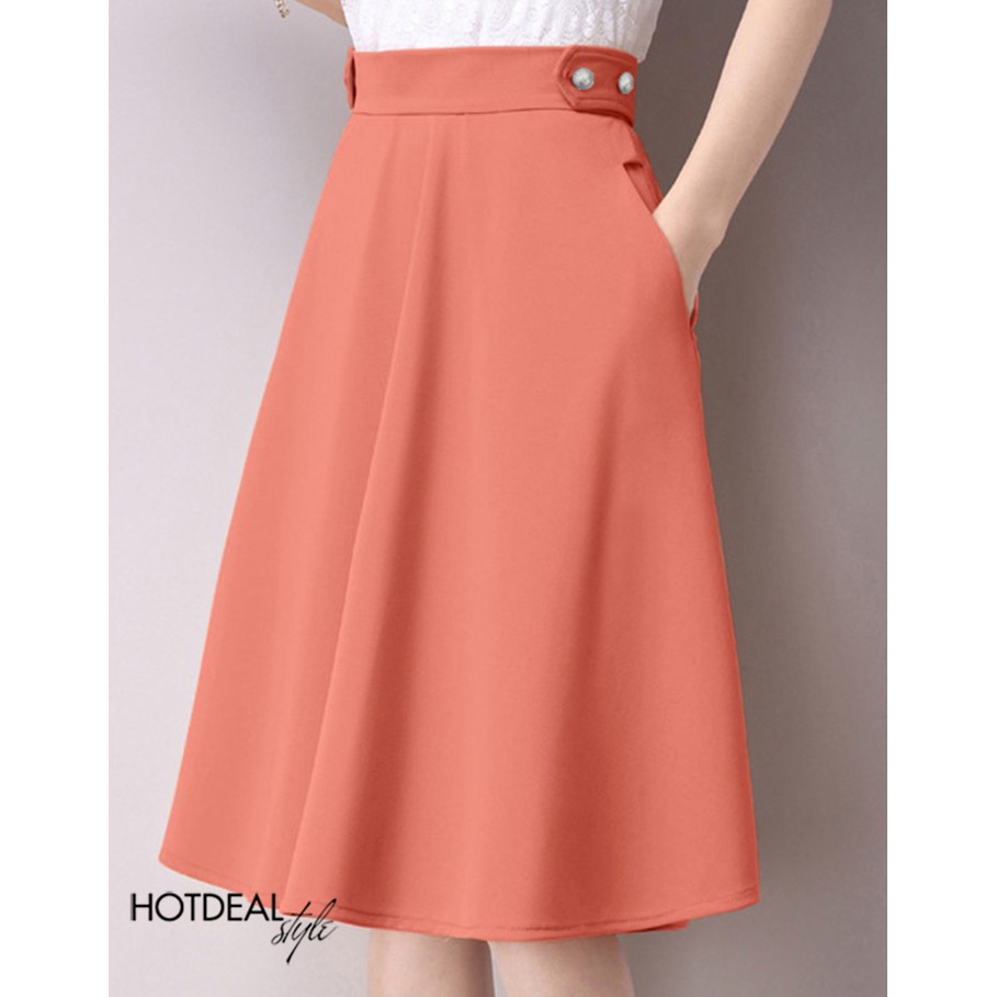Chân Váy Xòe Nana Gia Công Cách Điệu Lưng Tinh Tế (3 màu lựa chọn) | BigBuy360 - bigbuy360.vn