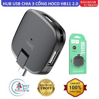 Hub usb typec 3 cổng hoco hb11 2.0 chính hãng - bh 1 năm