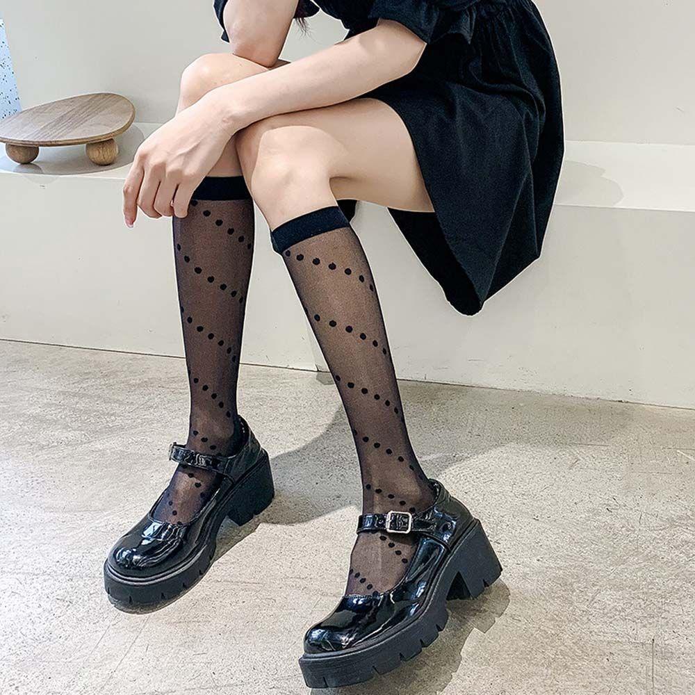 IVORY Vớ Dài Co Giãn Phong Cách Lolita Ngọt Ngào Cho Nữ