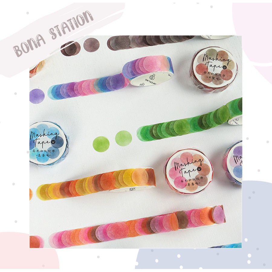 Cuộn Dot sticker tape Color tour | BSW067