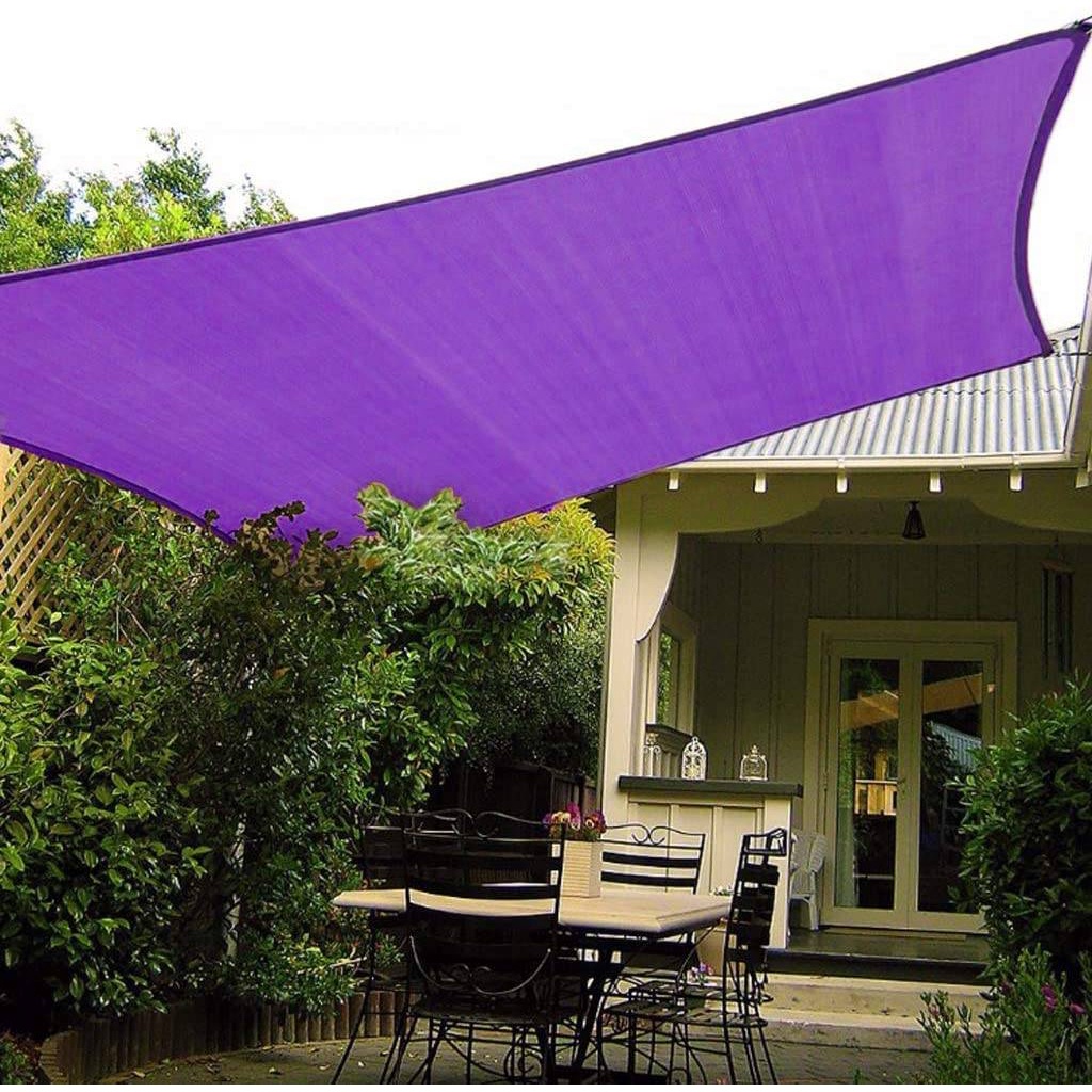 Tấm Bạt Che Nắng Uv 98% Chống Tia Uv Hình Vuông 420D Màu Tím