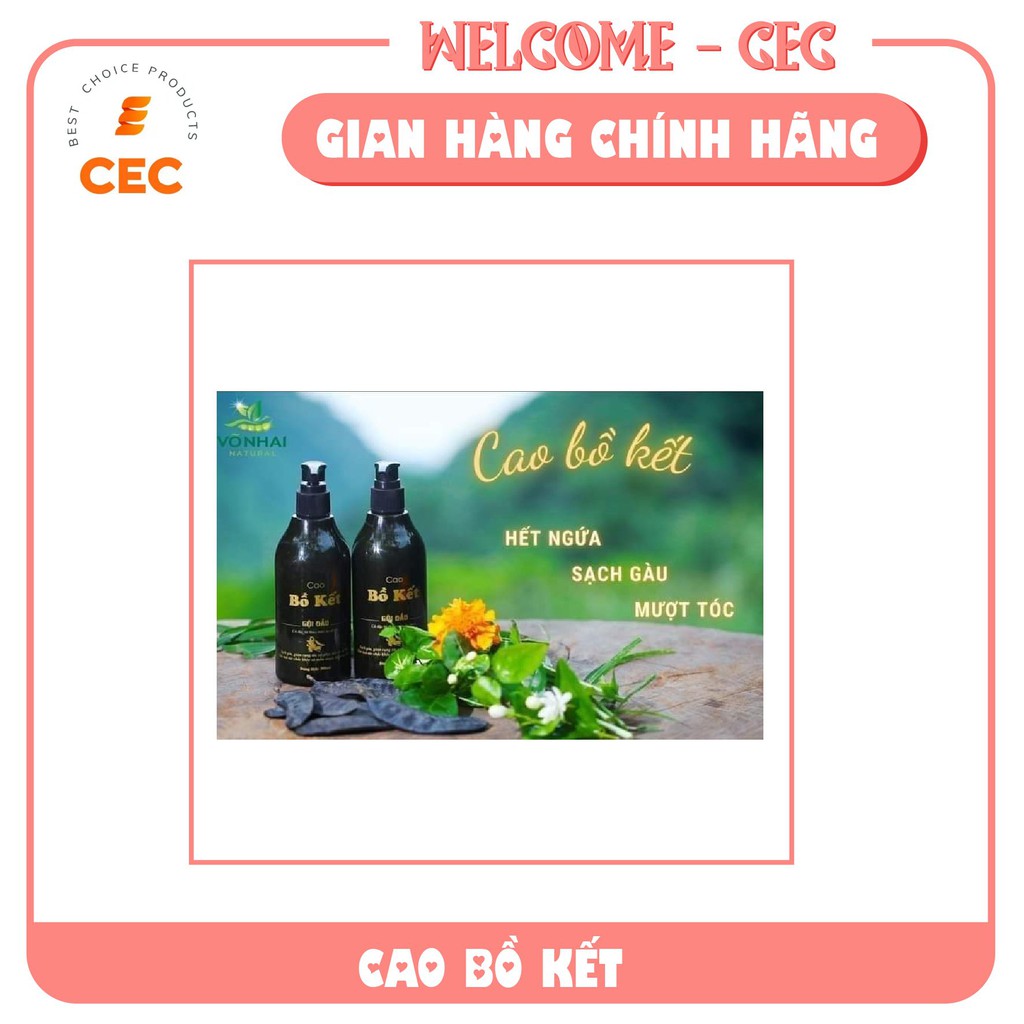 Dầu gội bồ kết cô đặc Võ Nhai 300ml , Cao Bồ Kết thảo dược hết nấm ngứa sạch gầu ngăn rụng tóc CBK09