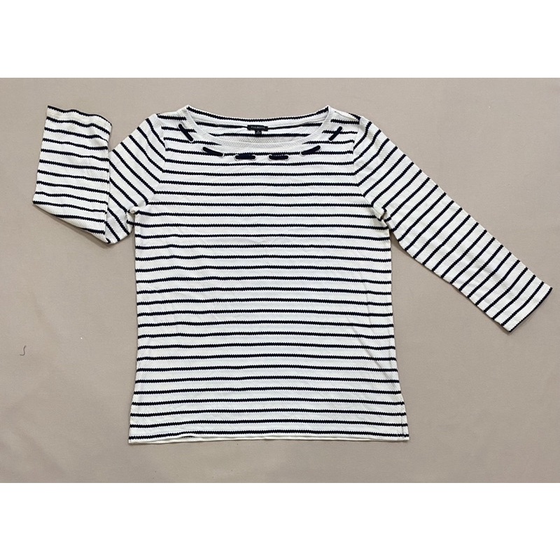 (A116) Áo thun kẻ sọc đen trắng Talbots - Thanh lý vnxk