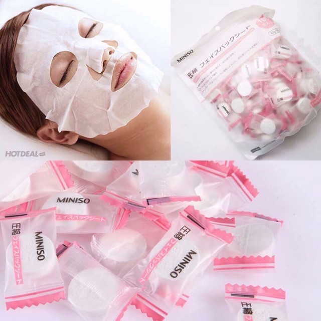 Combo 10 viên mặt nạ nén Miniso Mask Nhật Bản | Thế Giới Skin Care