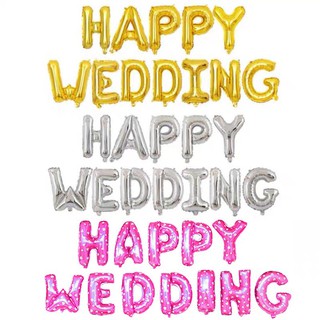 Bóng Chữ Happy Wedding Trang Trí Ngày Cưới