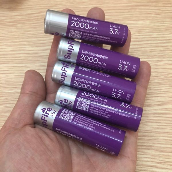 Pin sạc Supfire 18650 3.7V 2000mAh, pin lithium cao cấp