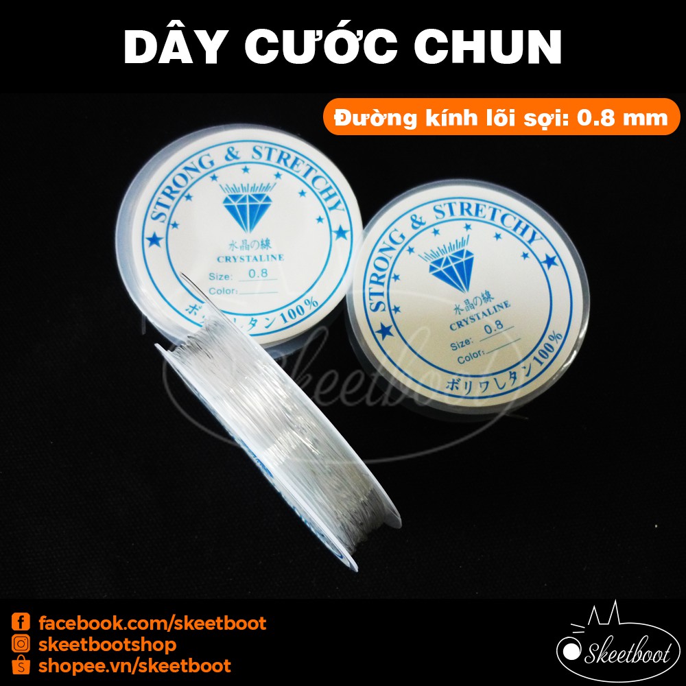 Dây cước chun xỏ vòng kandi - Cuộn chun cước xỏ vòng tay hạt nhựa - DIY EDM festival - dây thun xỏ vòng cho bé