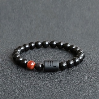 Vòng Tay Chuỗi Hạt Đá Tự Nhiên Mặt Hình Cung Hoàng Đạo Cho Cặp Đôi