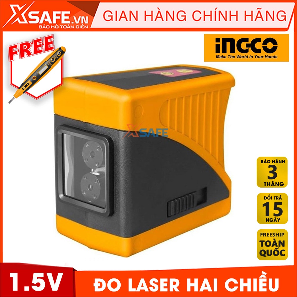 Máy đo mực cân bằng xây dựng INGCO HLL156501 đo laser cân bằng 2 chiều Máy đo hoạt động thông minh, chất liệu cao cấp