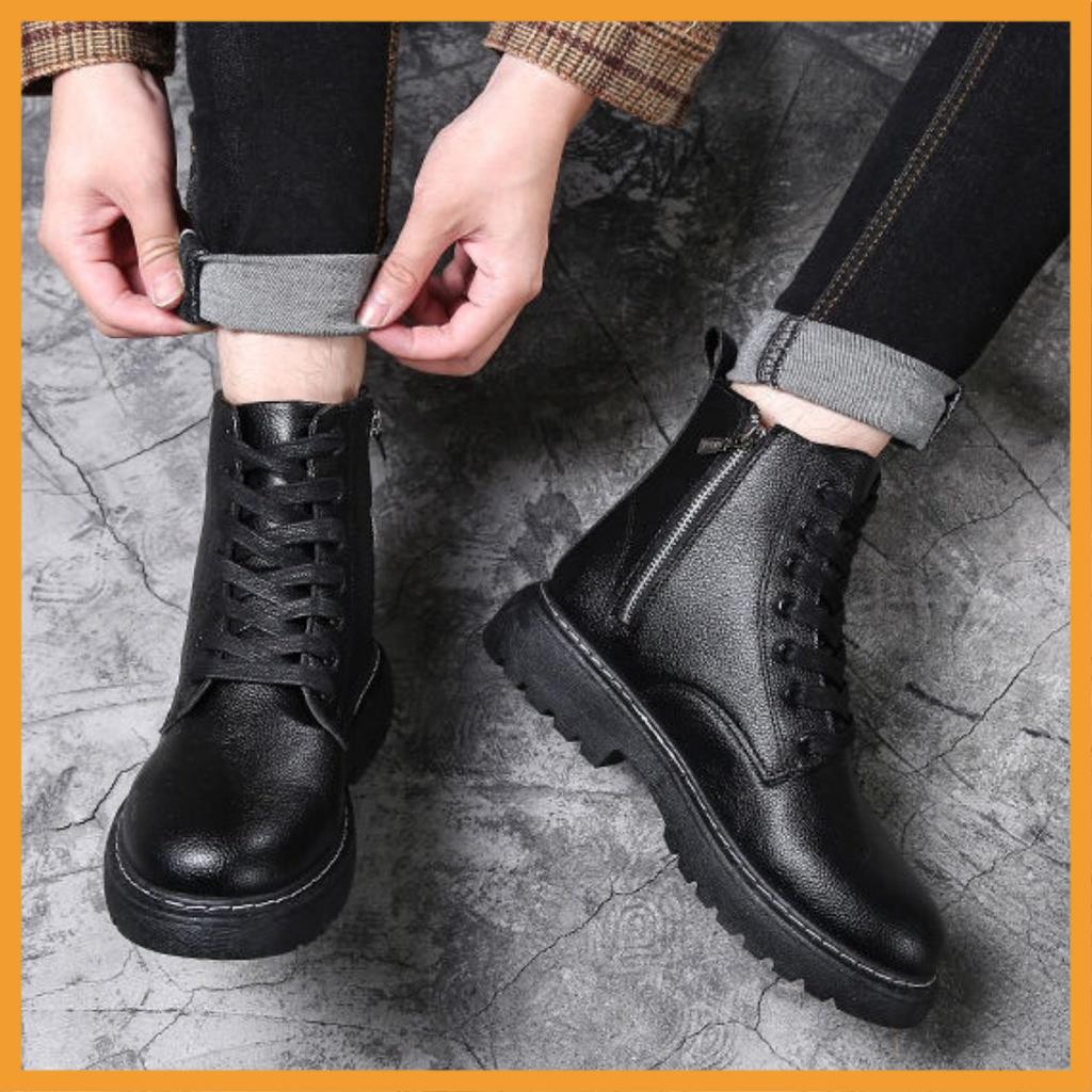 Giày da nam công sở, giày cổ cao phong cách boot đùi cực dễ phối đồ | BigBuy360 - bigbuy360.vn