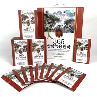 Nước Chiết Xuất Nhung Hươu Hồng Sâm Núi Hansusam 365 Hàn Quốc  70ml x 60