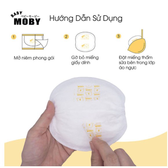 Bịch thấm sữa Moby Thái Lan (60 miếng/bịch)