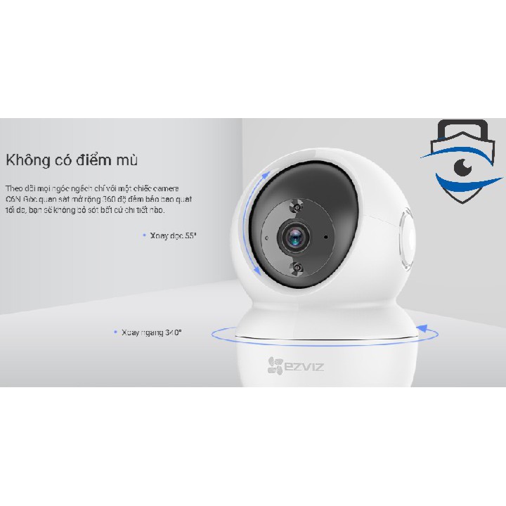 Camera IP Wifi Xoay 360 EZVIZ C6N 1080P 2MPX, Chính Hãng, Bảo Hành 24 Tháng