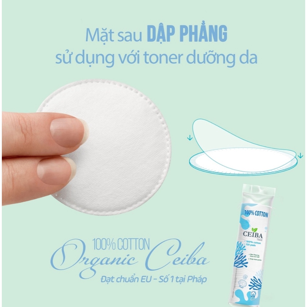 Bông Tẩy Trang Ceiba 100% Chất Liệu Cotton 140 Miếng