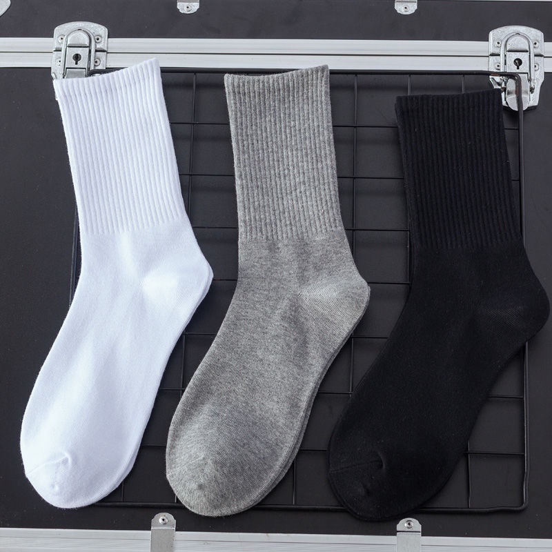 Vớ Thể Thao Cổ Cao Size Lớn 45 Kích Thước Siêu Mỏng Màu Đen/Trắng/Đen Thời Trang Mùa Hè Dành Cho Nam Và Nữ