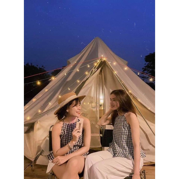Áo yếm kẻ caro nữ xanh đen hồng freesize hở lưng sexy phong cách hàn quốc ylydress  C322