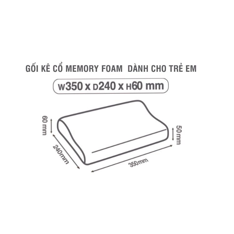 Gối ngủ cao su non cao cấp dành cho trẻ em Memory Foam Pillow Lock&Lock HLW181