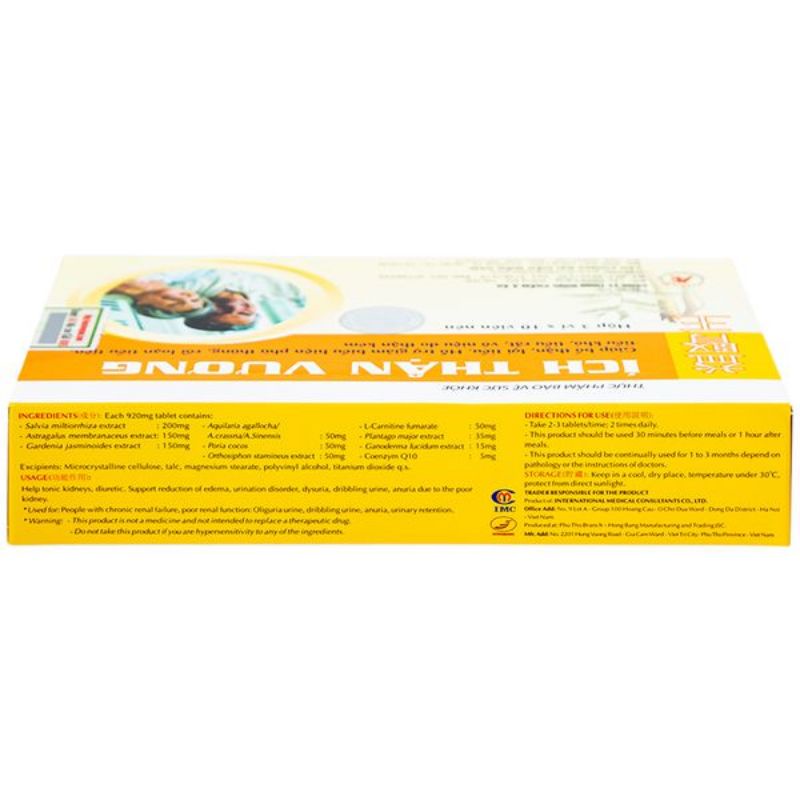 Ích thận Vương Hộp 30 viên - bảo vệ thận , ngăn ngừa suy thận