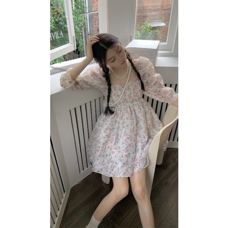 ĐẦM BABYDOLL VOAN HOA XÒE CHUẨN FORM 2 KIỂU