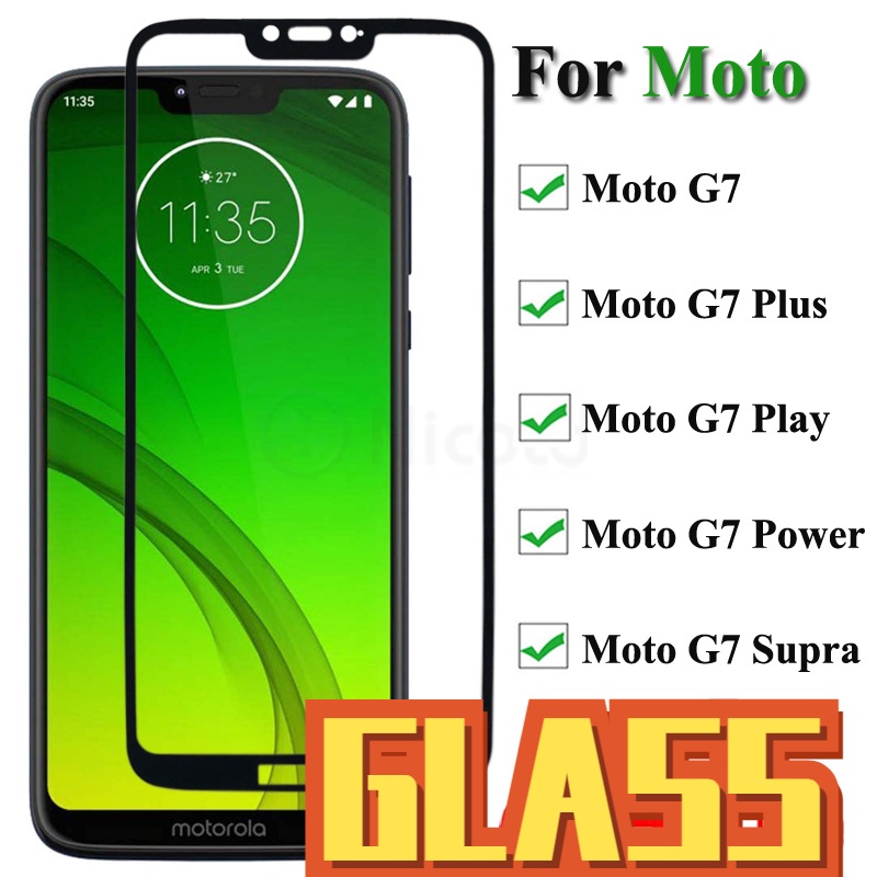 Kính cường lực độ cứng 9H bảo vệ toàn màn hình cao cấp thích hợp cho Motorola Moto G7 Plus Power Play
