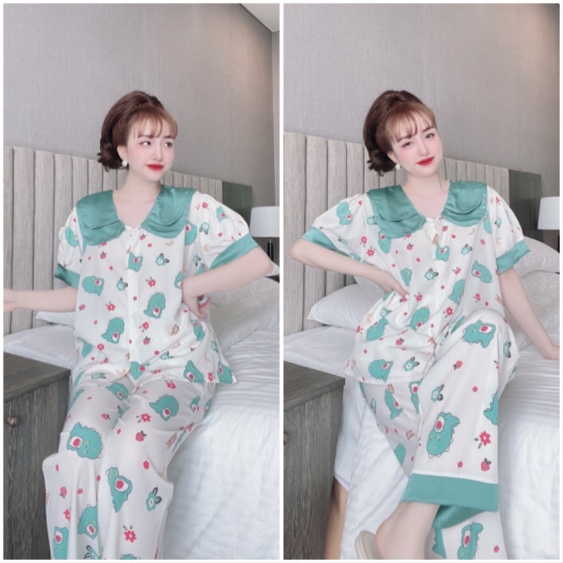 Dài TN 50-110kg K22L2 Béo Guchi Pijama Bigsize Lụa Hàn - Đồ bộ nữ xinh