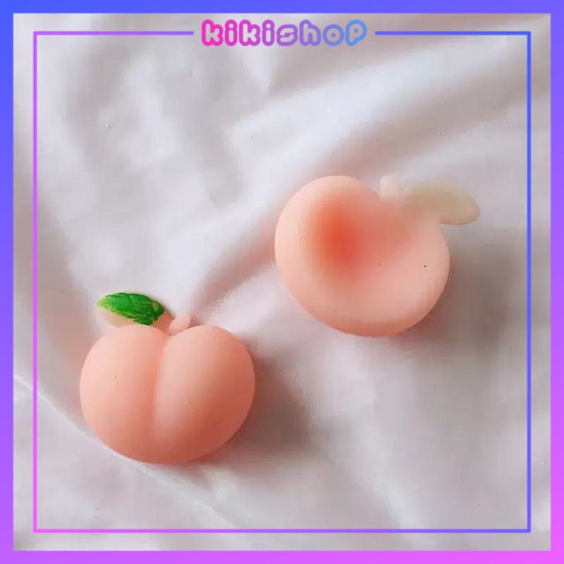 Squishy Trái Đào Mochi Dán Điện Thoại, Xả Stress,...