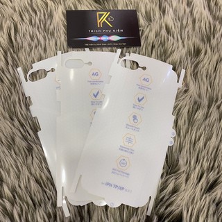 Miếng Dán PPF Nhám Măt Lưng iPhone 7/8/7 Plus/8 Plus/X/Xs/Xs Max - Full Viền