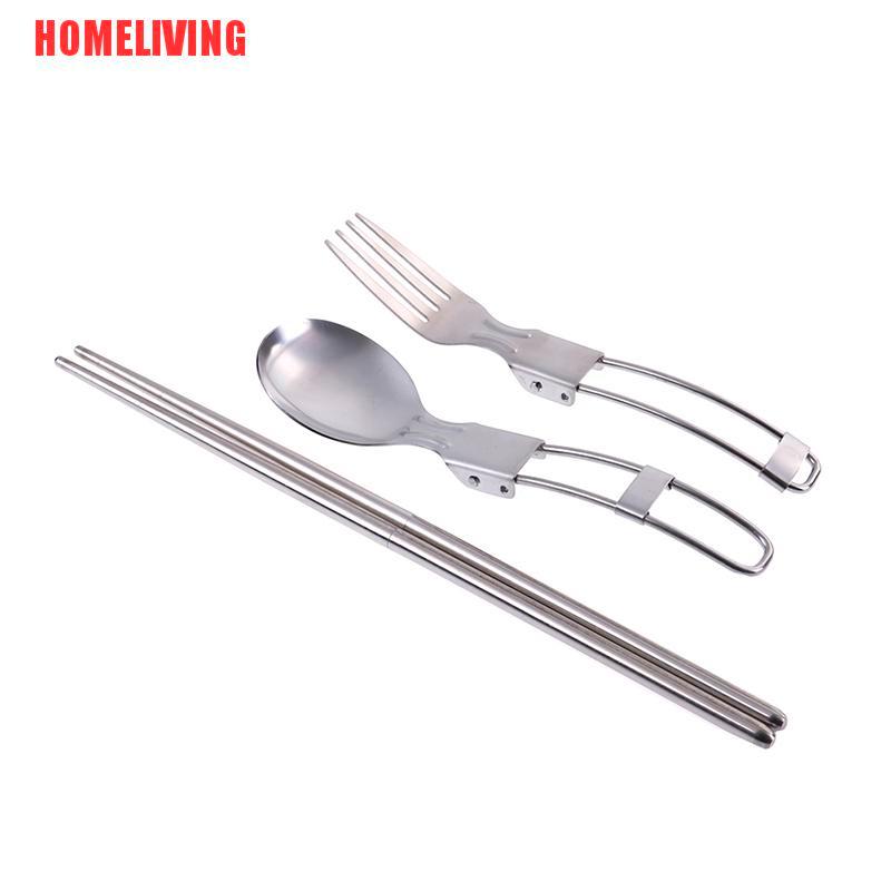 1 Bộ Dao Muỗng Nĩa Du Lịch Gấp Gọn Tiện Lợi