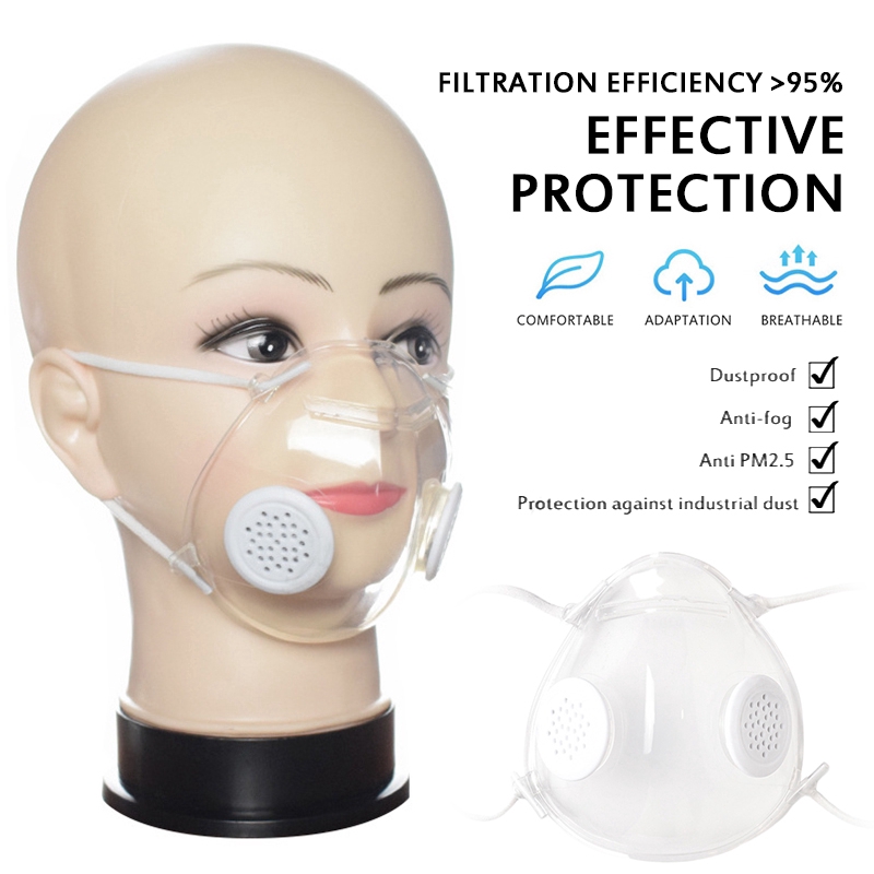 [Mã FASHIONCB231 hoàn tối đa 30K xu đơn 99K] (Hàng Mới Về) Khẩu Trang Silicone Trong Suốt Có Van Thở Chống Bụi 2020 | BigBuy360 - bigbuy360.vn