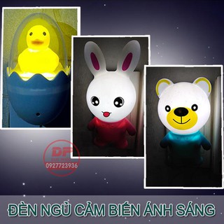ĐÈN NGỦ CẢM BIẾN ÁNH SÁNG THỎ - GẤU - VỊT