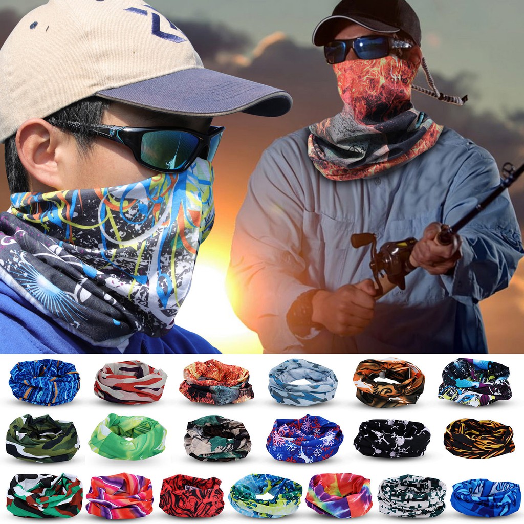 SOUGAYILANG Khăn Choàng Đầu 19 Màu Chống Bụi/Gió/Gió Tiện Dụng Khi Câu Cá Ngoài Trời