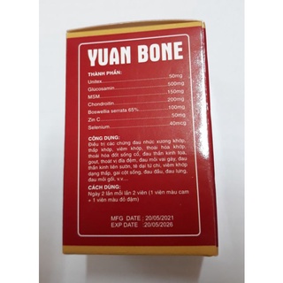✅ Viên Uống Xương Khớp YUAN BONE [Chính Hãng] ✅ Hỗ trợ đau nhức xương khớp cổ vai gáy thoái hóa thoát vị tê bì tay chân