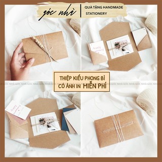 Thiệp Envelope dạng hình phong bì có in ảnh miễn phí vintage quà tặng người yêu dịp sinh nhật kỷ niệm Góc Nhà