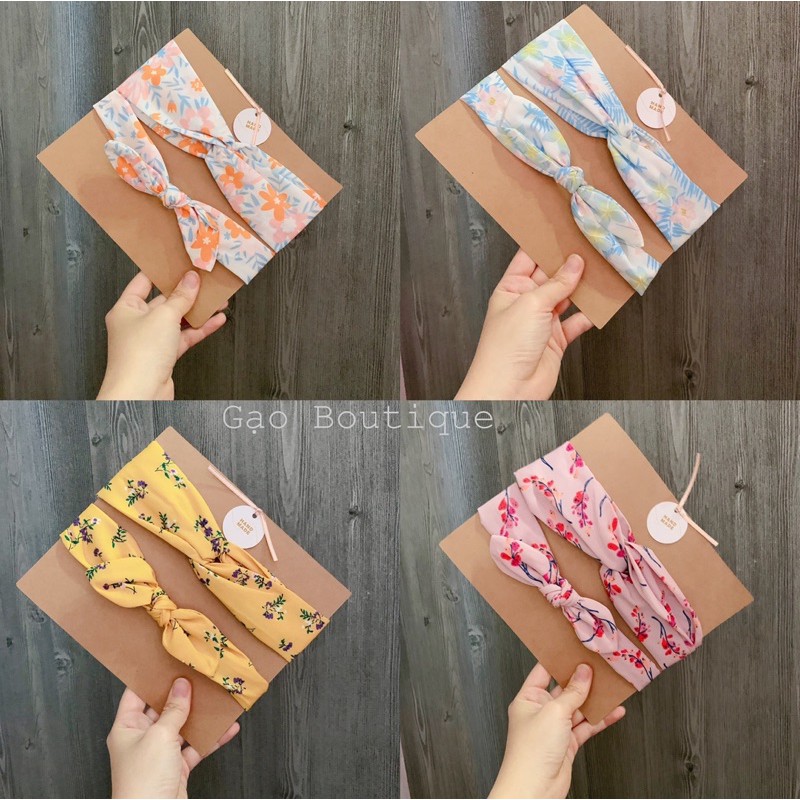 [Hình thật] Set turban cho mẹ và bé