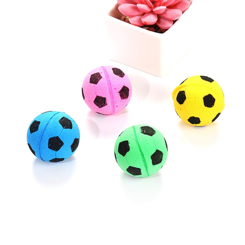 Set 10 Quả Bóng Đồ Chơi Mini 4cm Bằng Latex Mềm Cho Mèo