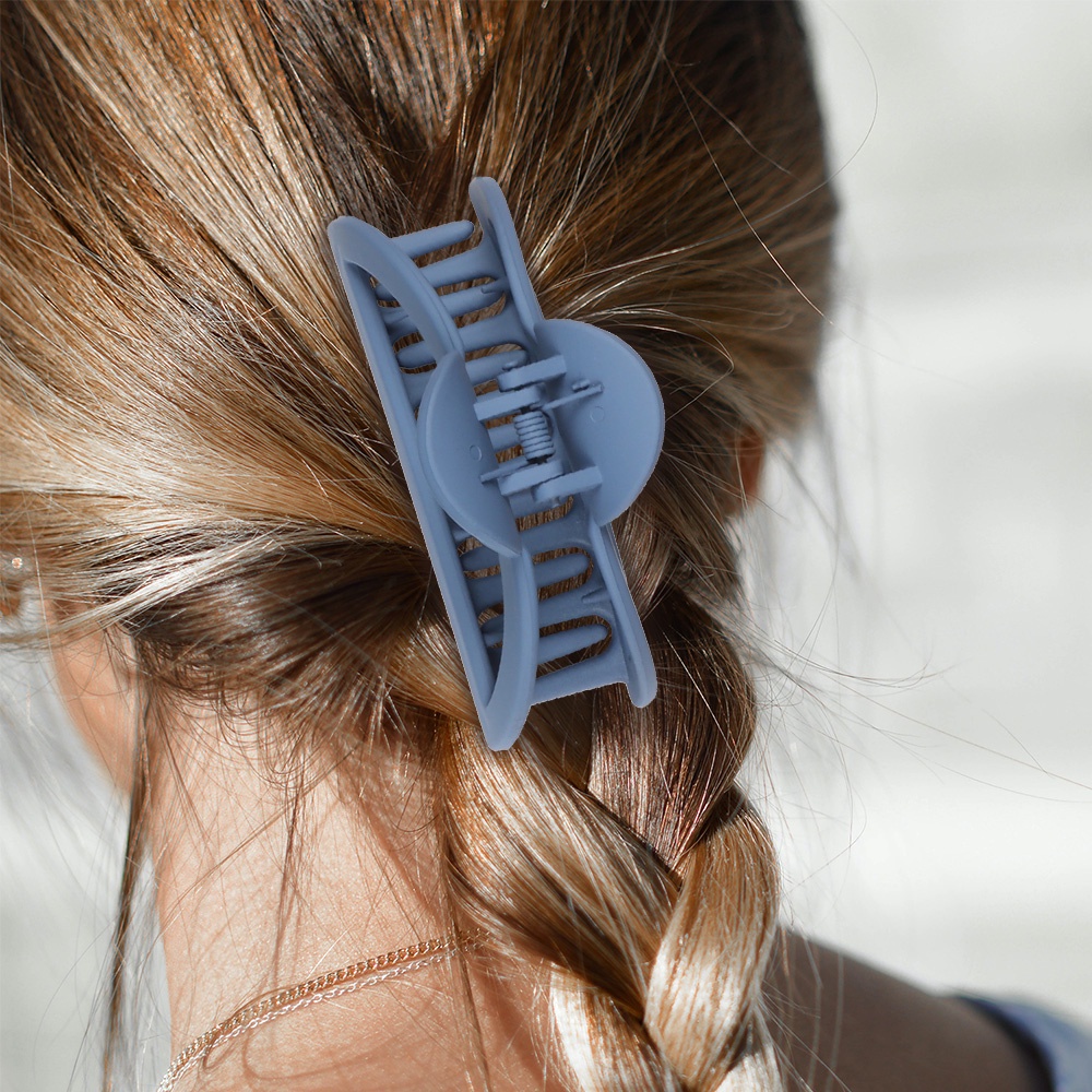 Kẹp tóc nhựa màu trơn thời trang dành cho nữ