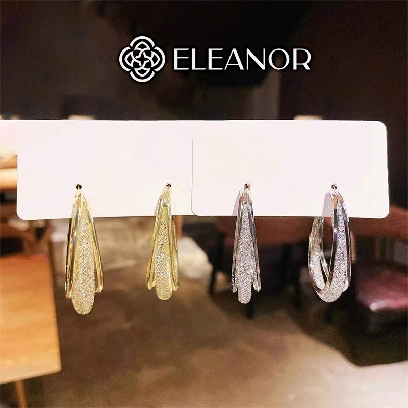 Bông tai nữ chuôi bạc 925 Eleanor Accessories đính đá lấp lánh sang chảnh phụ kiện trang sức 3934