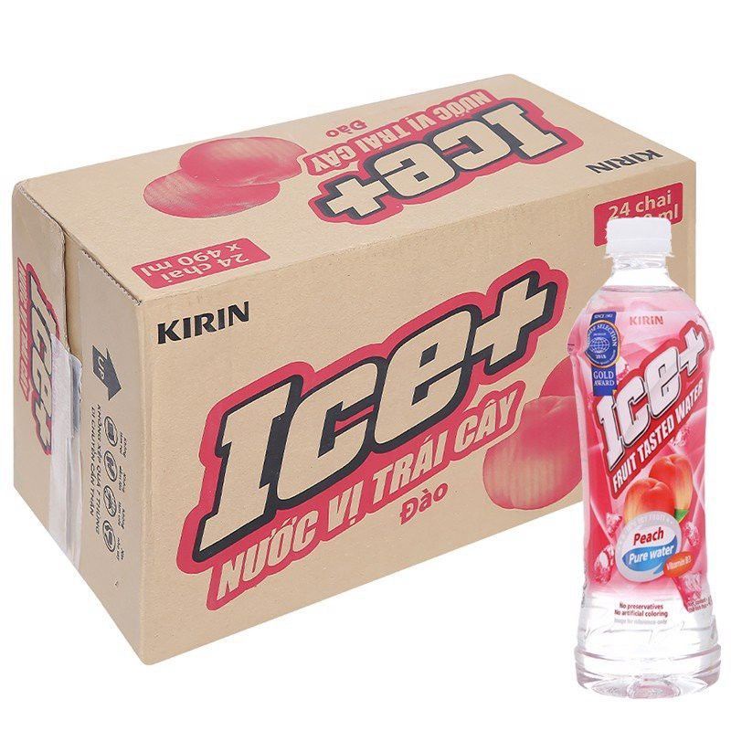 nước Ice+ Đào 390ml/490ml