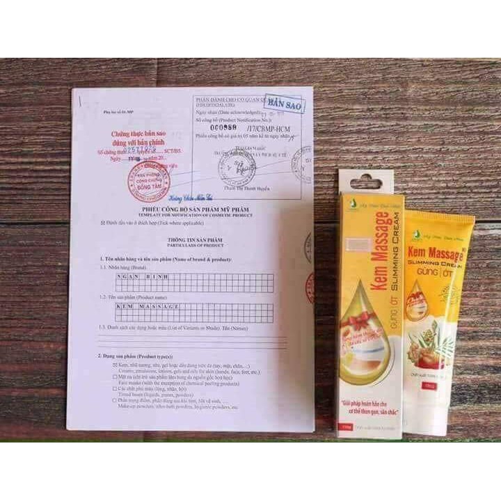 Kem tan mỡ gừng Ngân Bình