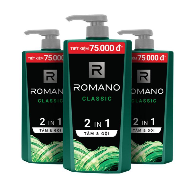Romano - Tắm Gội 2IN1 Romano Classic 900g