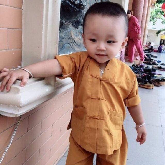 LA HÁN BÉ TRAI - SET PHẬT TỬ ĐI LỄ CHÙA - ĐỒ LAM ĐI CHÙA