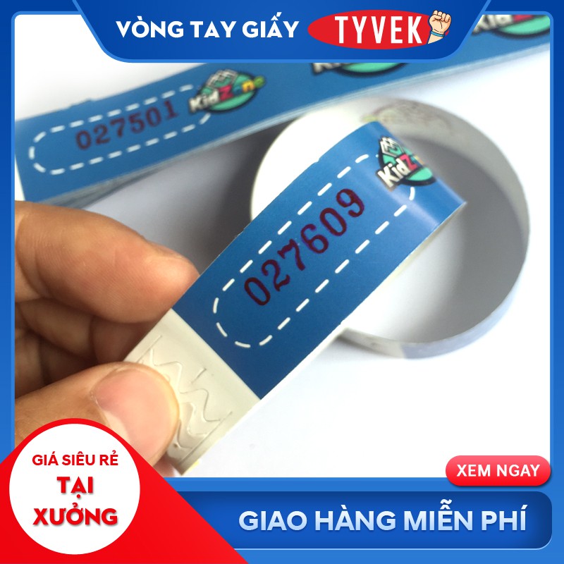 [GIẢM GIÁ SHOPEE 10%] - Vòng Tay TyVek Đánh Số Nhảy - KM Mã 10K [ VONG DEO TAY ] - Vòng Giấy Tyvek Dùng 1 Lần