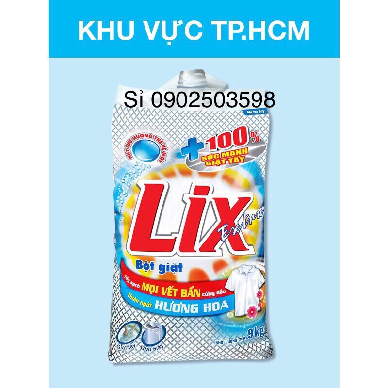 Bột giặt Lix hương Hoa (trắng) - 9kg