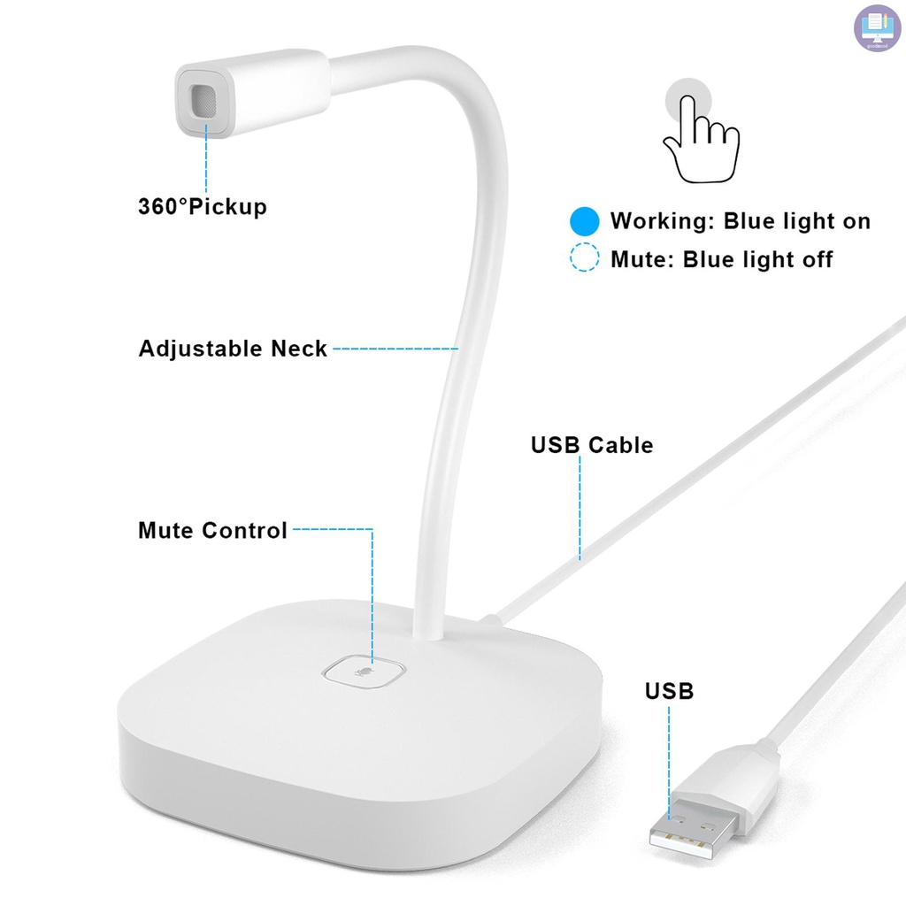 Gm Micro Để Bàn Có Dây Usb Xoay 360 Độ Không Gây Tiếng Ồn Cho Pc Laptop | BigBuy360 - bigbuy360.vn