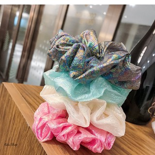 Scrunchies trơn nhiều màu❤cột tóc scrunchies lấp lánh