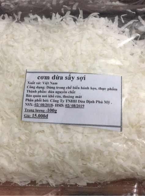 Cơm dừa sấy sợi 100gr