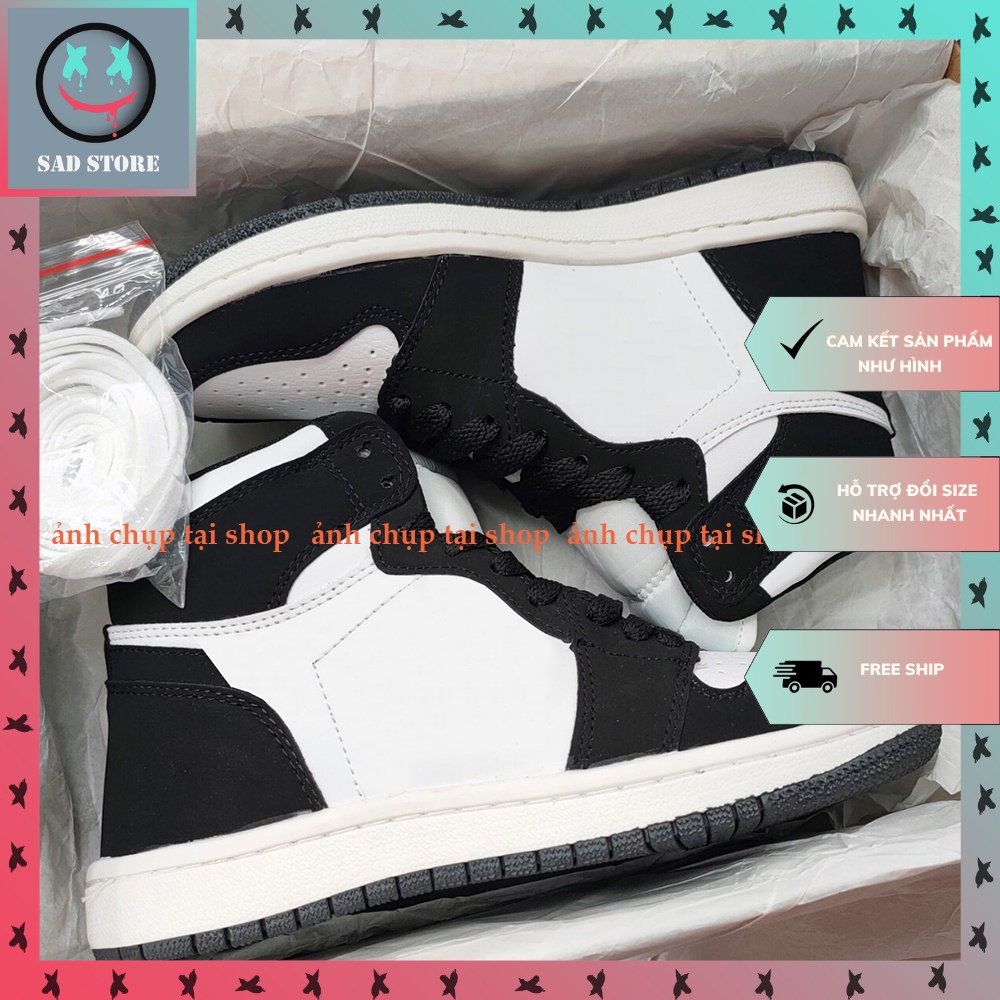 Giày Jordan Cổ Cao Đen Trắng Hàng Cao Cấp Full Box + Bill