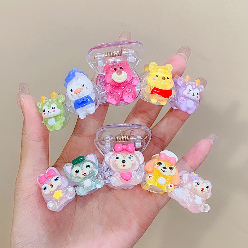 SANRIO Kẹp Tóc Hình Cá Mập Trong Suốt Bằng Acrylic Dễ Thương