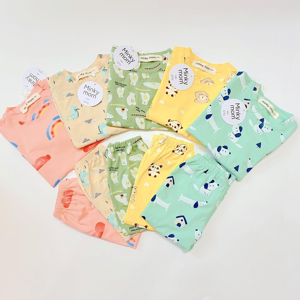 SALE BỘ COTTON DÀI TAY MINKY MOM MÃ CẦU VỒNG CAO CẤP
